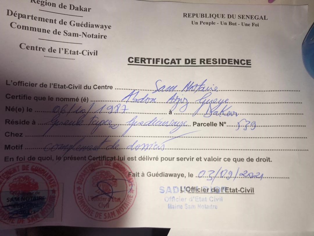 Demande De Prestation Avec Auto Certification De Residence Fiscale